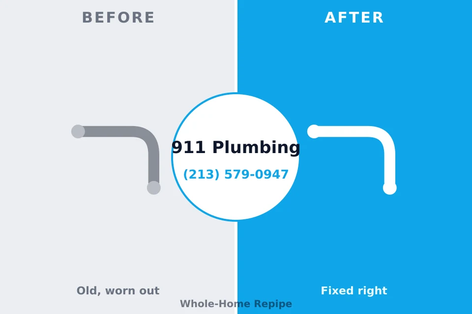 Before and after: plumbing company Fort Branch, IN
